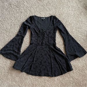 Dollskill Widow Beyond The Woods Bell Sleeve Dress